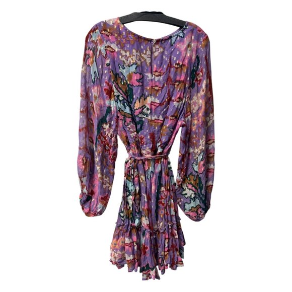 Oliphant Lavender Bukhara Balloon Mini Dress NWT M - Picture 8 of 11